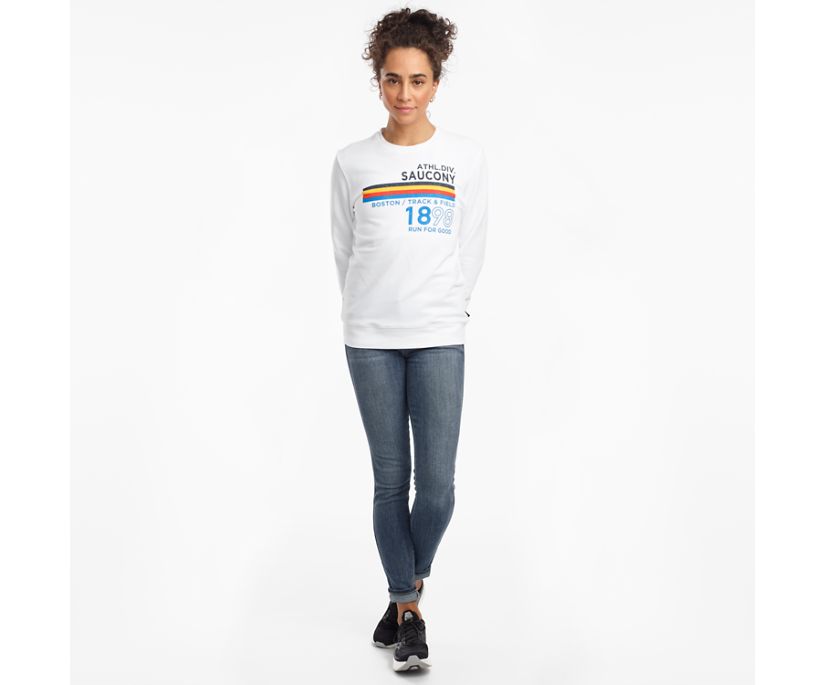 Women's Saucony Rested Crewneck Shirts White | Singapore 282CTVE